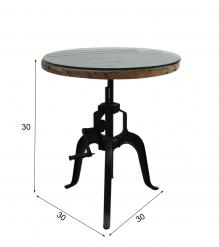 Industrial Iron Crank Pub Table