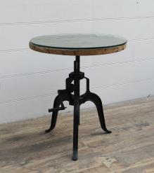 Industrial Iron Crank Pub Table