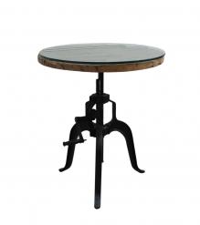 Industrial Iron Crank Pub Table
