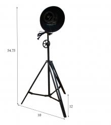 METAL TRIPOD ADJUSTABLE HEIGHT FLOOR LAMP