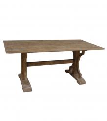 SOLID WOOD X BASE TRESTLE DINING TABLE