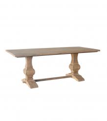 SOLID WOOD DINING TABLE W/ PEDESTAL BASE