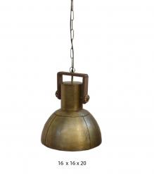 HANGING IRON + WOOD PENDANT LIGHT