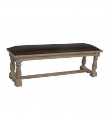 UPHOLSTERED SOLID WOOD BENCH