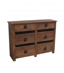 SOLID WOOD 6 DRAWER CHEST