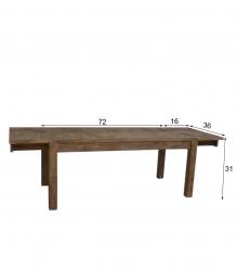 EXTENDABLE SOLID WOOD DINING TABLE W/ SELF-STORING EXTENSIONS