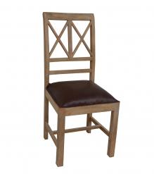 Wood  Leather Chair