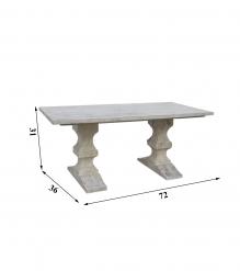 SOLID WOOD PEDESTAL DINING TABLE
