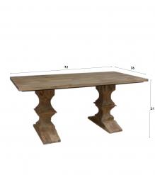 SOLID WOOD PEDESTAL DINING TABLE