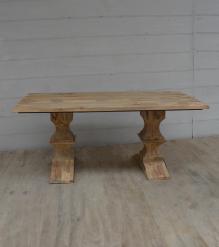 SOLID WOOD PEDESTAL DINING TABLE
