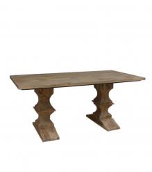 SOLID WOOD PEDESTAL DINING TABLE