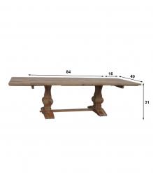 SOLID WOOD PEDESTAL TRESTLE TABLE W / EXTENSIONS