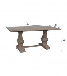 SOLID WOOD PEDESTAL DINING TABLE