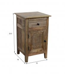 SOLID WOOD NIGHTSTAND / END TABLE