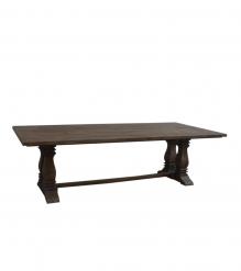 9' SOLID WOOD PEDESTAL DINING TABLE