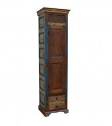 RECLAIMED CARVED TEAK STORAGE CABINET W/ 2 DRAWERS