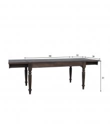 EXTENDABLE SOLID WOOD DINING TABLE W/ SELF-STORING EXTENSIONS
