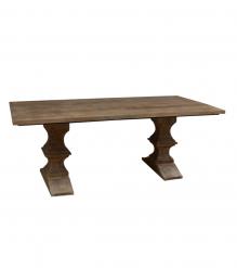 SOLID WOOD PEDESTAL DINING TABLE