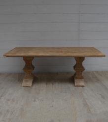 SOLID WOOD PEDESTAL DINING TABLE