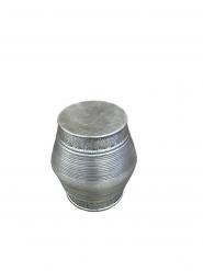 Nickel Barrel End Table