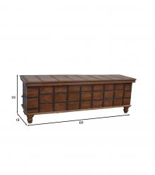 RECLAIMED TEAK WOOD & METAL TRUNK COFFEE TABLE