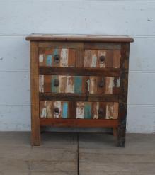 RECLAIMED TEAK SIDE TABLE NIGHTSTAND