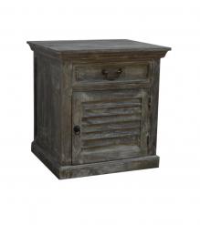 SOLID WOOD END TABLE / NIGHTSTAND W/ 1 DRAWER & 1 DOOR