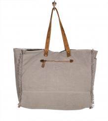 CANVAS & FULL HIDE LEATHER TOTE BAG Weekender Bag