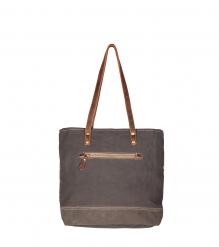  CANVAS & FULL HIDE LEATHER TOTE BAG CANVAS TOTE BAG