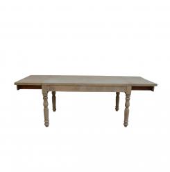 SOLID WOOD DINING TABLE W/ EXTENSIONS