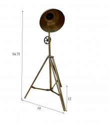 METAL TRIPOD ADJUSTABLE HEIGHT FLOOR LAMP