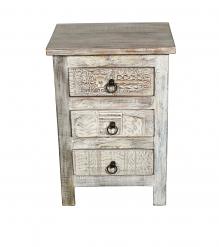 SOLID RECLAIMED TEAK WOOD END TABLE NIGHTSTAND