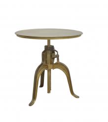 Adjustable Height Round Top Dining TableADJUSTABLE HEIGHT IRON CRACK ROUND TABLE