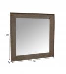 SOLID WOOD SQUARE MIRROR & FRAME