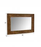 SOLID WOOD RECTANGULAR FRAME & MIRROR