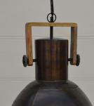 HANGING IRON + WOOD PENDANT LIGHT