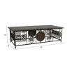 REPURPOSED IRON & SOLID WOOD COFFEE TABLE