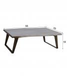 SOLID WOOD LIVE EDGE & IRON COFFEE TABLE 