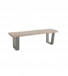 LIVE EDGE SOLID ACACIA WOOD BENCH