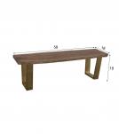 LIVE EDGE SOLID ACACIA WOOD BENCH