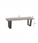 LIVE EDGE SOLID ACACIA WOOD BENCH