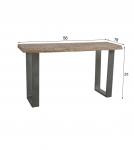 SOLID LIVE EDGE WOOD CONSOLE TABLE