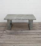 SOLID LIVE EDGE WOOD COFFEE TABLE W/ METAL BASE