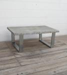 SOLID LIVE EDGE WOOD COFFEE TABLE W/ METAL BASE