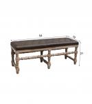 LEATHER UPHOLSTERED BENCH