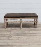 LEATHER UPHOLSTERED BENCH
