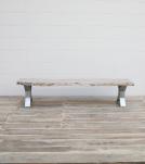LIVE EDGE SOLID ACACIA WOOD BENCH
