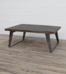 SOLID WOOD LIVE EDGE & IRON COFFEE TABLE