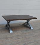 SOLID LIVE EDGE WOOD & IRON COFFEE TABLE
