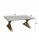 SOLID LIVE EDGE WOOD & IRON COFFEE TABLE